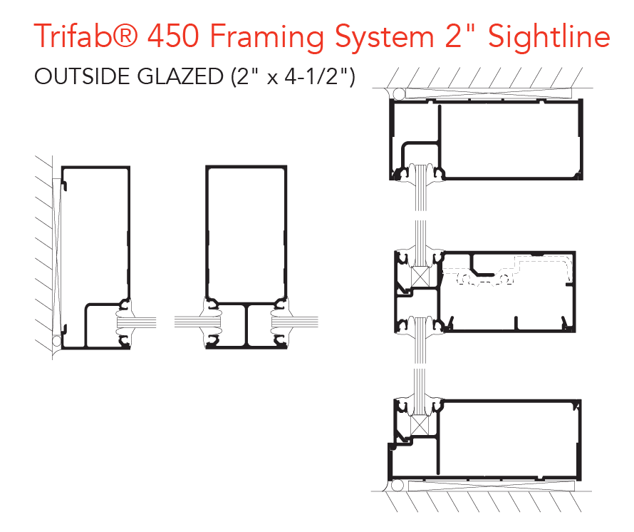 Trifab VersaGlaze 450 Framing System 2 inch sightline