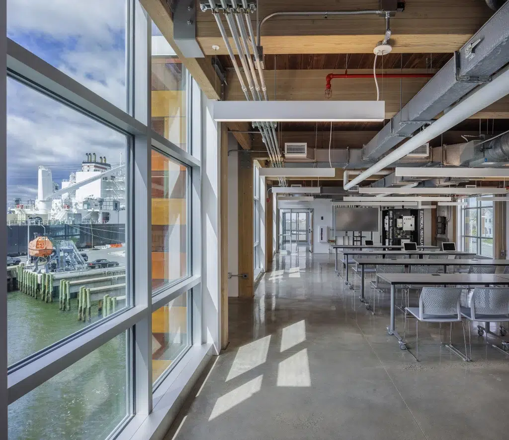 William Austen Marine Education and Seamanship Center is the highlight of new construction at Maritime College SUNY Kawneer